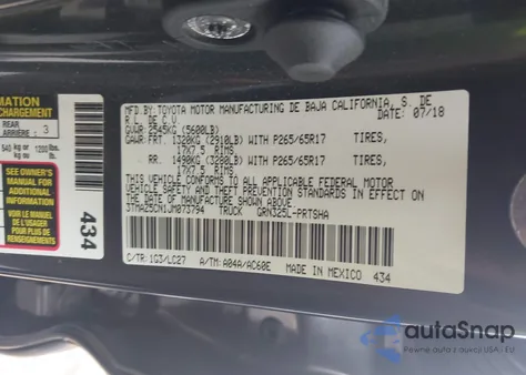 2018 Toyota Tacoma Trd Sport from USA, damaged, VIN 3TMAZ5CN1JM073794